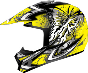 AFX FX-17 Butterfly Helmet XS Matte Yellow 0110-7131