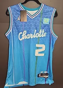 Charlotte Hornets Lamelo Ball #2 City Edition Swingman Stitched Jersey Gr. 48 Neu mit Etikett - Bild 1 von 14