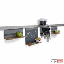 Linero MosaiQ Relingsystem Graphitschwarz 600-1800 mm Küchenreling Nischensystem