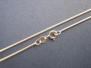 Schlangenkette Massiv 925 Silber Ø 1,0 mm 45 cm Halskette Silberkette - Bild 1 von 2