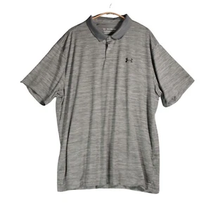 Under Armour Polo Shirt Mens XXL Grey Golf 'The Performance Polo' Loose Fit 2XL - Picture 1 of 8