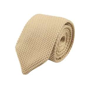 Men Classic Solid Plain Knitted Crochet 7CM Necktie Wedding Party Business Tie - Picture 1 of 31