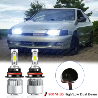 Kit de bombillas LED de haz alto/bajo para Nissan 200SX 1998 6000K 2 piezas 9007 HB5 Foto 1 de 4