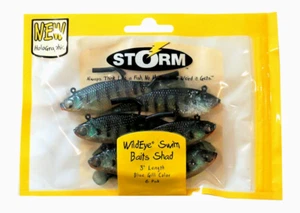 Storm Wildeye Swim Baits Shad 3" Blue Gill THREE Pks (6 Lures per pk) #WSBS03BG - Picture 1 of 2
