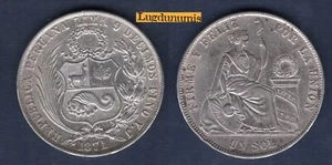 Peru 1 Sol 1871 TB TTB Peru - Bild 1 von 1