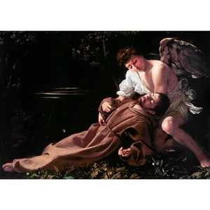 Caravaggio, Saint Francis of Assisi in Ecstasy, Lustre Canvas Print, A3 Size - Picture 1 of 10