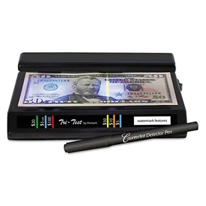 Dri-Mark 351TRI Tri Test Counterfeit Bill Detector, UV with Pen, 7 x 4 x 2 1/2 - Picture 1 of 1