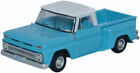 Oxford Diecast USA-1965 Chevrolet Stepside Pickup - Assembled -- Light Blue, Whi