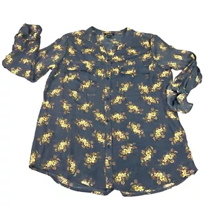 By Design Tunika Top Lagenlook Damen große Viskose Polyester Blumen Knopfleiste - Bild 1 von 9