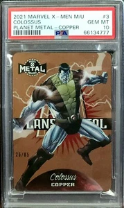 2021 Upper Deck X-Men Metal Universe Planet Metal Copper Colossus PSA 10 Low Pop - Picture 1 of 2
