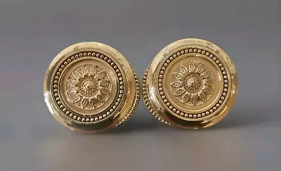 Georgian mortice knobs sunflower design PB665 - Image 1 of 4