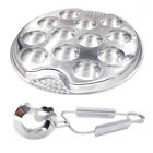 Snail Plate Set with Ceramic Tray, Clips, and Tongs