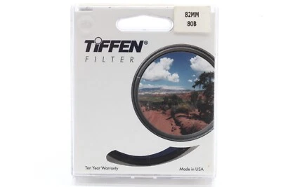 New Old Stock Tiffen 82mm 80B Filter with Case #37842 - Image 1 of 4