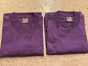 Vintage (2) Fruit Of The Loom Best Single Stitch Blank Tees Purple Medium (I) - Picture 1 of 15