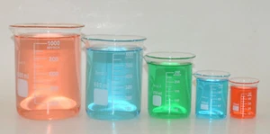 5 Beaker set 50 100 250 600 1000mL Griffin Borosilicate Glass Beakers Lab New - Picture 1 of 1