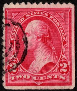 US Stamp Scott #267 Used F-VF - 2 Cents Carmine George Washington Bureau Issue - Picture 1 of 1