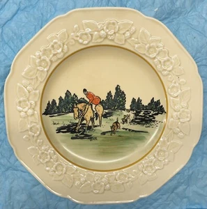 Fox Hunt Hunting Luncheon Plate Crown Ducal China by Tatler #3 - Picture 1 of 2