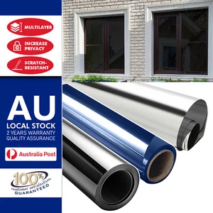 HOME TINTING Window Film One Way Privacy Mirror Tint Block UV Heat Anti-Glare - Picture 1 of 22