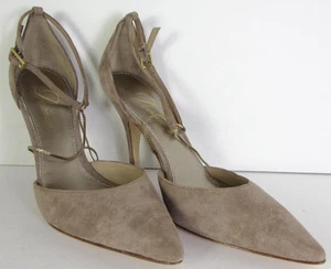 Delman Womens Gayle D'Orsay Ankle Strap High Heel Stiletto Shoes, Sand, US 6 - Picture 1 of 1