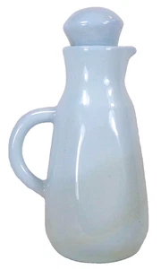 Elke Ironstone Cruet Jar Chalkis Greece Ceramics Light Blue Stopper Handle Retro - Picture 1 of 7