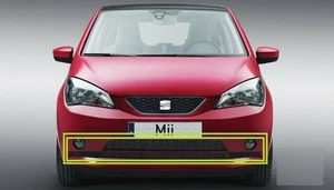 NEW GENUINE SEAT MII 12-16 FRONT BUMPER CENTER LOWER GRILL BLACK 1SL853677B9B9 - Imagen 1 de 3