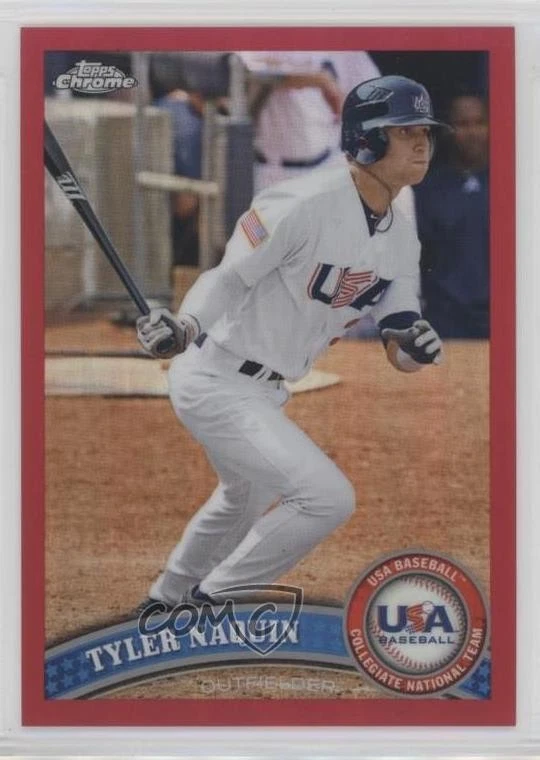 2011 Topps Chrome Red Refractor /5 Tyler Naquin #USABB17 - Image 1 of 2