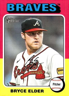 2024 Topps Heritage #329 Bryce Elder NM-MT Braves  (BOX 499A) - Image 1 of 2