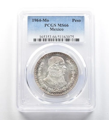 1964 Mo Mexico Peso MS66 PCGS *7159 - Image 1 of 3
