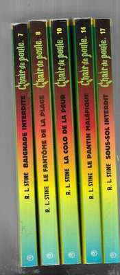 LOT 5 CHAIR DE POULE N°7.8.10.14.17..FRISSON DIVERS.BAYARD POCHE.R.L.STINE - Photo 1/4