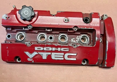 Conjunto de cubierta de válvula de motor Honda Prelude 99 rojo DOHC VTEC H22A 97-01 Foto 1 de 4