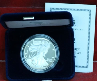 Uncirculated Proof 2012-W American Eagle Silver One Dollar - Image 1 of 2