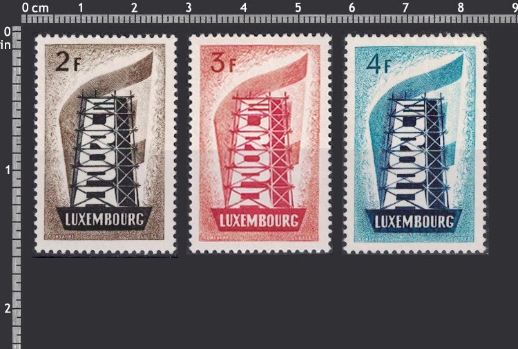 Europa CEPT - 1956 Luxembourg - Complete Set of 3 - MNH Very Fine (100 euro) - Image 1 of 1