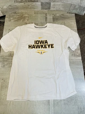 Iowa Hawkeyes Football Nike Mens XL White T-Shirt Just Do It NCAA Excellent - Image 1 of 4