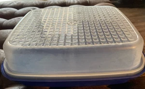 Tupperware 1295-7 contenedor grande de adobo azul diamante con tapa 1294-7 - Imagen 1 de 4