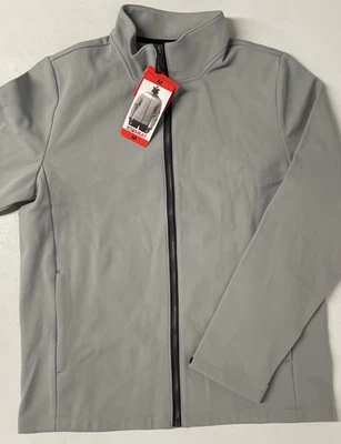 32 DEGREES HEAT Men's Stand Up Collar Full Zip Jacket MEDIUM Regular Fit GRAY - Image 1 of 4