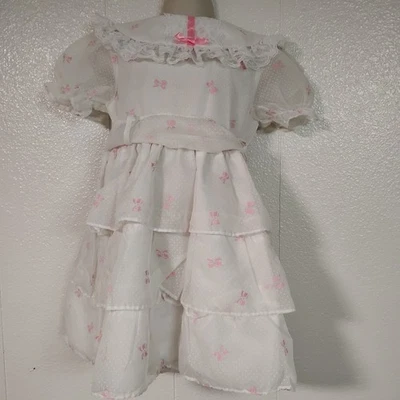 Vestido Vintage Jill Lynn Talla 4 Niña Flor Evento Vacaciones Encaje Transparente Coqueta... Foto 1 de 4