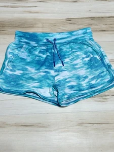 Girls ATHLETA GIRL athletic shorts Teal Tie Dye Look Size XL C151 - Picture 1 of 12