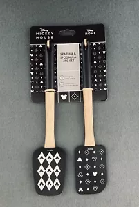 Disney Mickey Mouse 2 Pack Silicone Spatula & Spoonula Set New - Picture 1 of 5