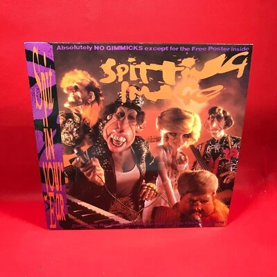 SPITTING IMAGE Spit In Your Ear 1986 UK vinyl LP + POSTER Chicken Song record * - Image 1 of 4