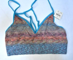 Anthropologie Modal Multi-Color Sports Bra Support Spaghetti Strap Womens L/XL - Picture 1 of 6
