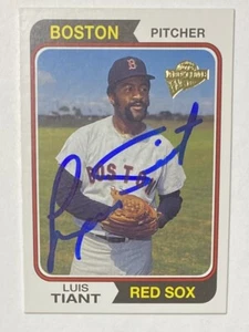 Luis Tiant Signed Topps #54 2003 Card Boston Red Sox Auto MLB RAD - Picture 1 of 1