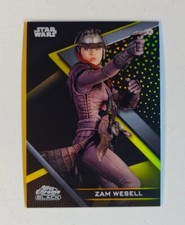 2022 Topps Chrome Black Star Wars Zam Wesell 79 Gold Refractor /50