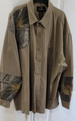 Camouflage Camo Hunting Shirt Gun Rest Patch by RedHead Sz 2XL Cotton Button-up - Image 1 of 4