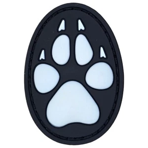 HUNDEPFOTENABDRUCK ABZEICHEN SYMBOL OVAL TAKTISCH 3D LEUCHTEN PVC SWAT HAKEN TIER PATCH - Bild 1 von 3