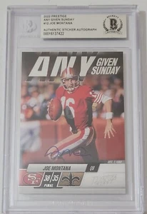 Joe Montana 2022 Card with HandSigned (Beckett) Sticker-See Details for Info. - Picture 1 of 3