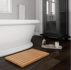 Bamboo Shower Mat Bath Room Floor Rug Non Slip Natural Spa In Out Door Wood ECO - Picture 1 of 12