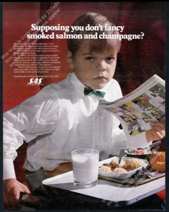 1970 SAS airlines kid who looks like Lars Ulrich photo vintage print ad - Picture 1 of 7