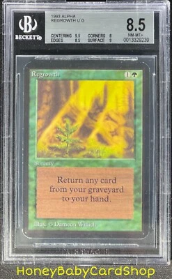 MTG Limited Edition Alpha 1993 Regrowth BGS 8.5 NM/MT+ Old School 93/94 - Image 1 of 4