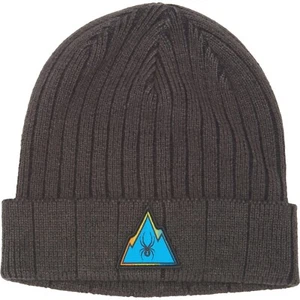 SPYDER Kids Gray SPECTOR Logo Spyder Knit Cuffed Cap Beanie HAT BOYS O/S NEW - Picture 1 of 3