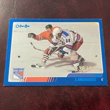 2003-04 O-Pee-Chee OPC Set ERIC LINDROS BLUE LINE PARALLEL Serial #236/500